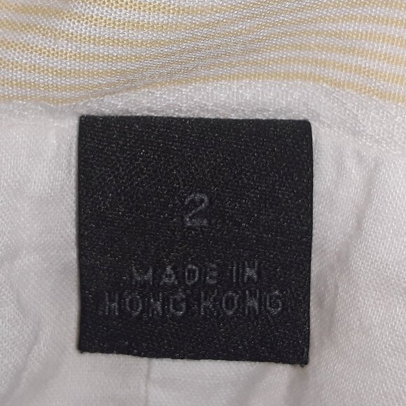 Express junior small beautiful yellow w/white stripes,pleated,zipper up back - Picture 5 of 5